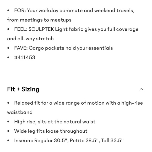 NWT Athleta Venice High Rise Wide Leg Cargo Pant | Black - Picture 12 of 12